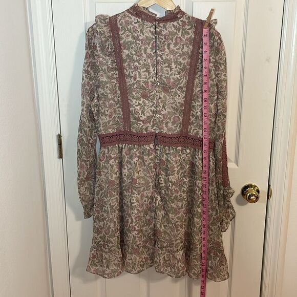 NWT TopShop Dress, Calico flowers, Rose Pink, 12 - Picture 11 of 11
